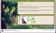 Google Translation: Pyros - the planet of Dragons. The planet is dotted with islands of volcanic origins: the largest is Pyros, the Island of Dragons, where the wise warrior Maia resides. In addition to the island's volcanoes, the dense, lush vegetation is home to many dangerous magical beings include giant dragons.