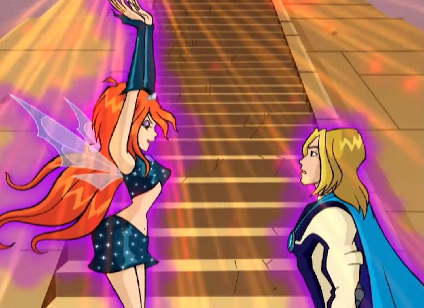 winx club bloom and sky kiss