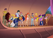 Andy and his band helping the Winx