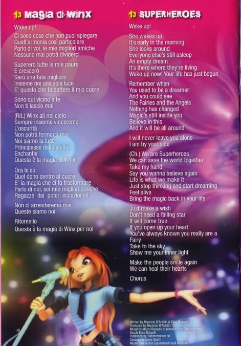 winx club magical adventure songs list