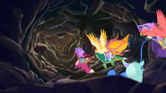 Flora's wings are purple instead of green.