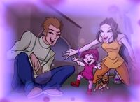 Young Roxy with Klaus and Morgana