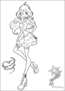 Winx Club Bloom 2 casual pose 8 para pintar