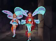 Part of Aisha's top is missing.