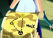 Las Trix mostrando el mapa del camino secreto