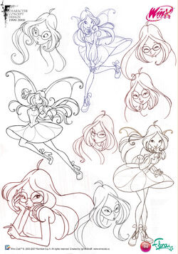 Drawings To Paint & Colour Winx Club - Print Design 006