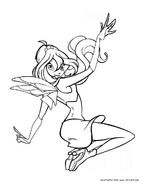 Bloom Winx pose 25 coloring page