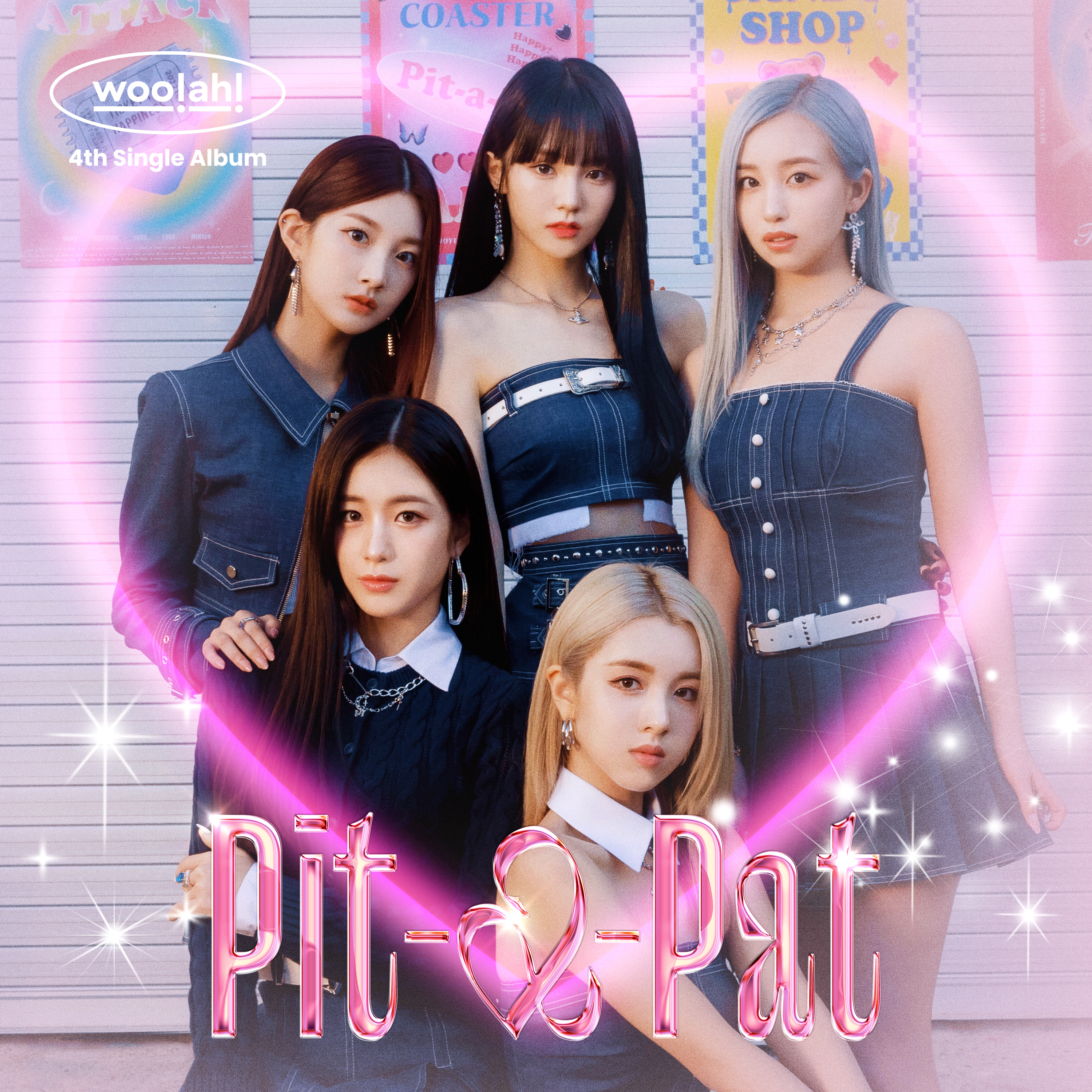 woo!ah! Pit-a-Pat 4TH SINGLE ALBUM K-POP POCA VER ALBUM SEALED