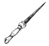 A hardened rod of woodcruor