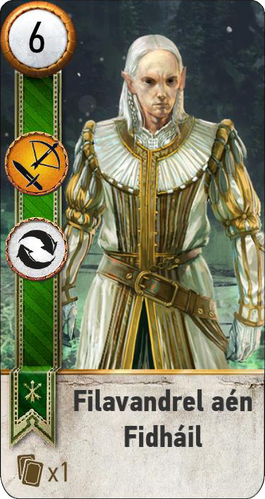 Tw3 gwent card face Filavandrel aen Fidhail