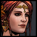 Avatar de Triss con su atuendo élfico en el juego Gwent