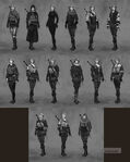 Arte conceptual para la armadura de Ciri en The Witcher 3