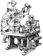 Znak rysowany na stole