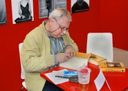 Andrzej Sapkowski at the Book World Fair 2010 in Prague