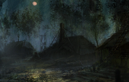 Ciénaga durante la noche - arte conceptual