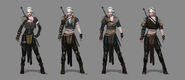 Early ideas for Ciri’s alternate costume.