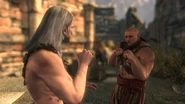 Geralt fistfighting The Mighty Numa