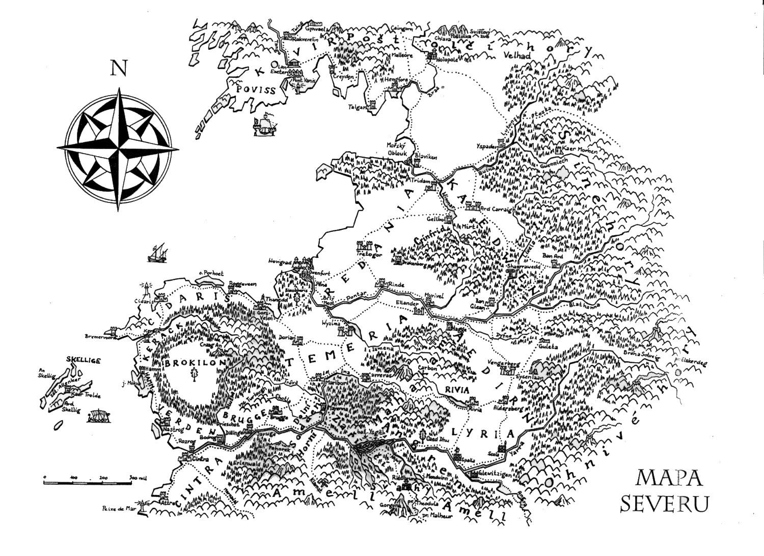the witcher map of the world