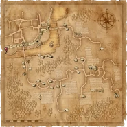 Carte indiquant la localisation de la grotte