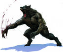 The final concept drawing for the werewolf