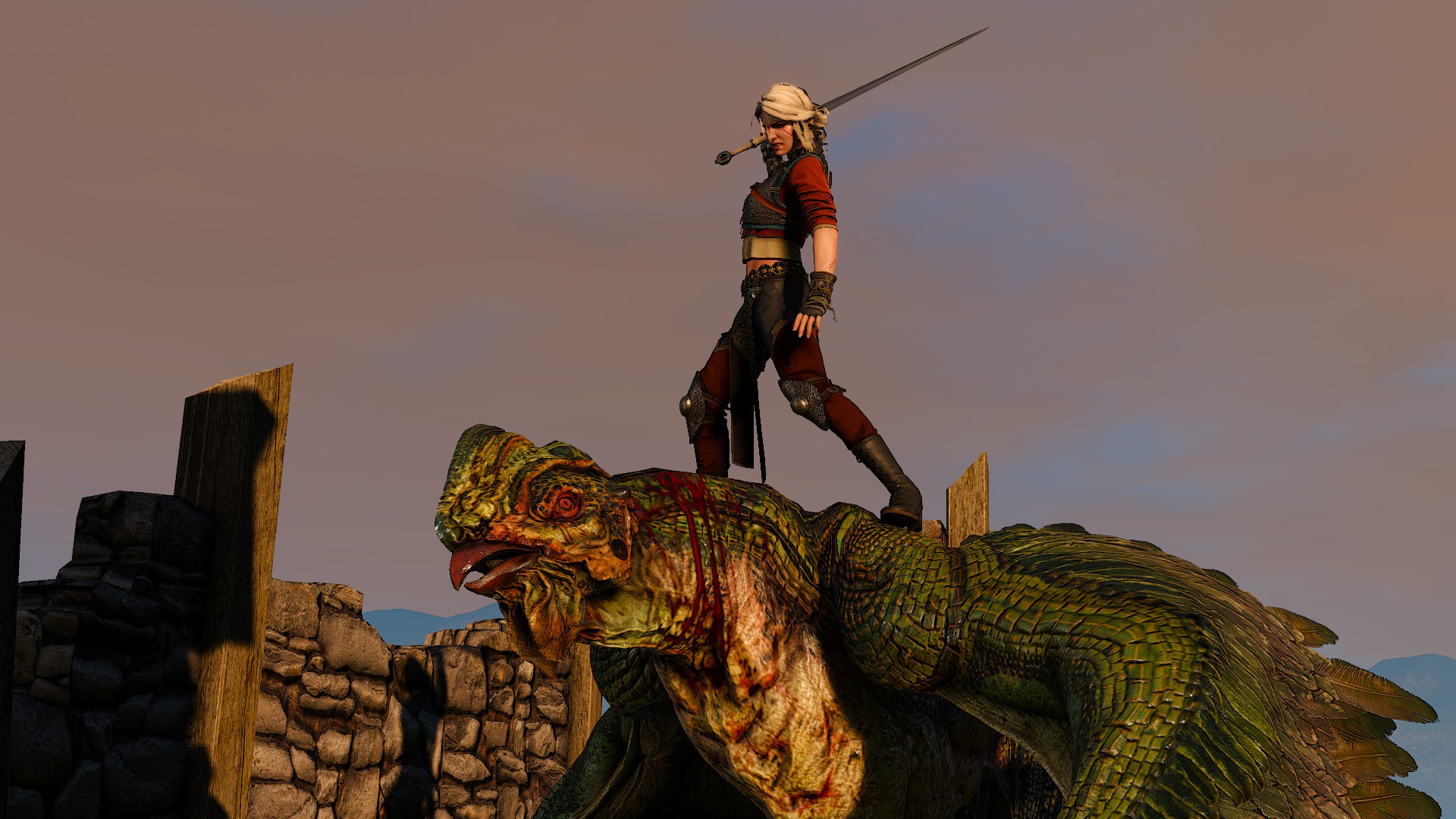 witcher ciri statue