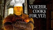 The Witcher 3 Wild Hunt - Vesemir cooks for Yennefer (Deleted Kaer Morhen scene)