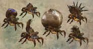 Concept art of arachas for The Witcher 2