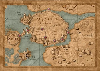 Map Vizima gates