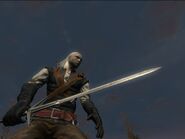 Geralt before a fight