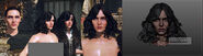 Work in progress model of Yennefer's face for TW3