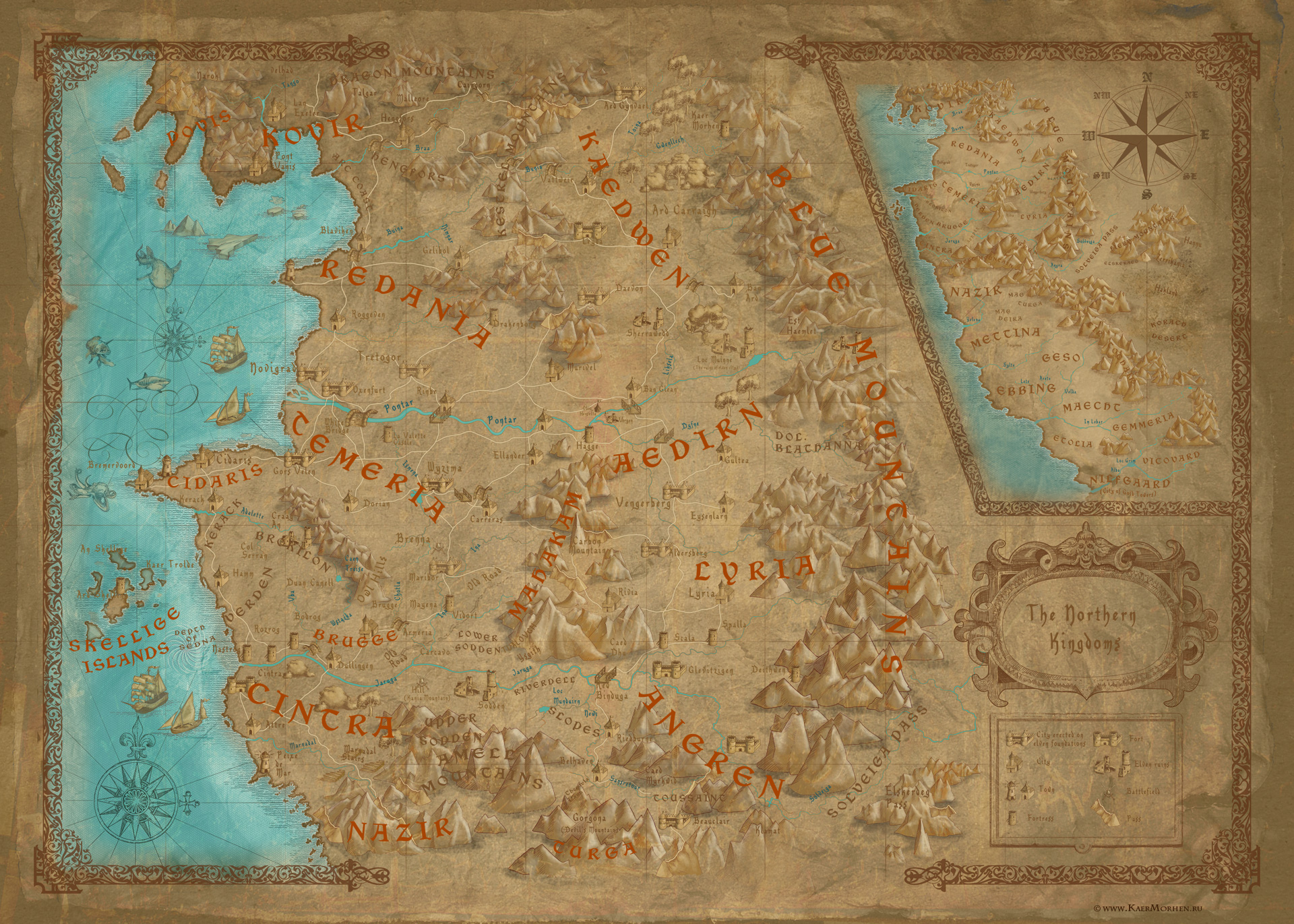 the witcher 2 world map