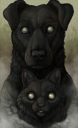 Чорна Кішка й Чорний Пес, арт у виконанні sinereous