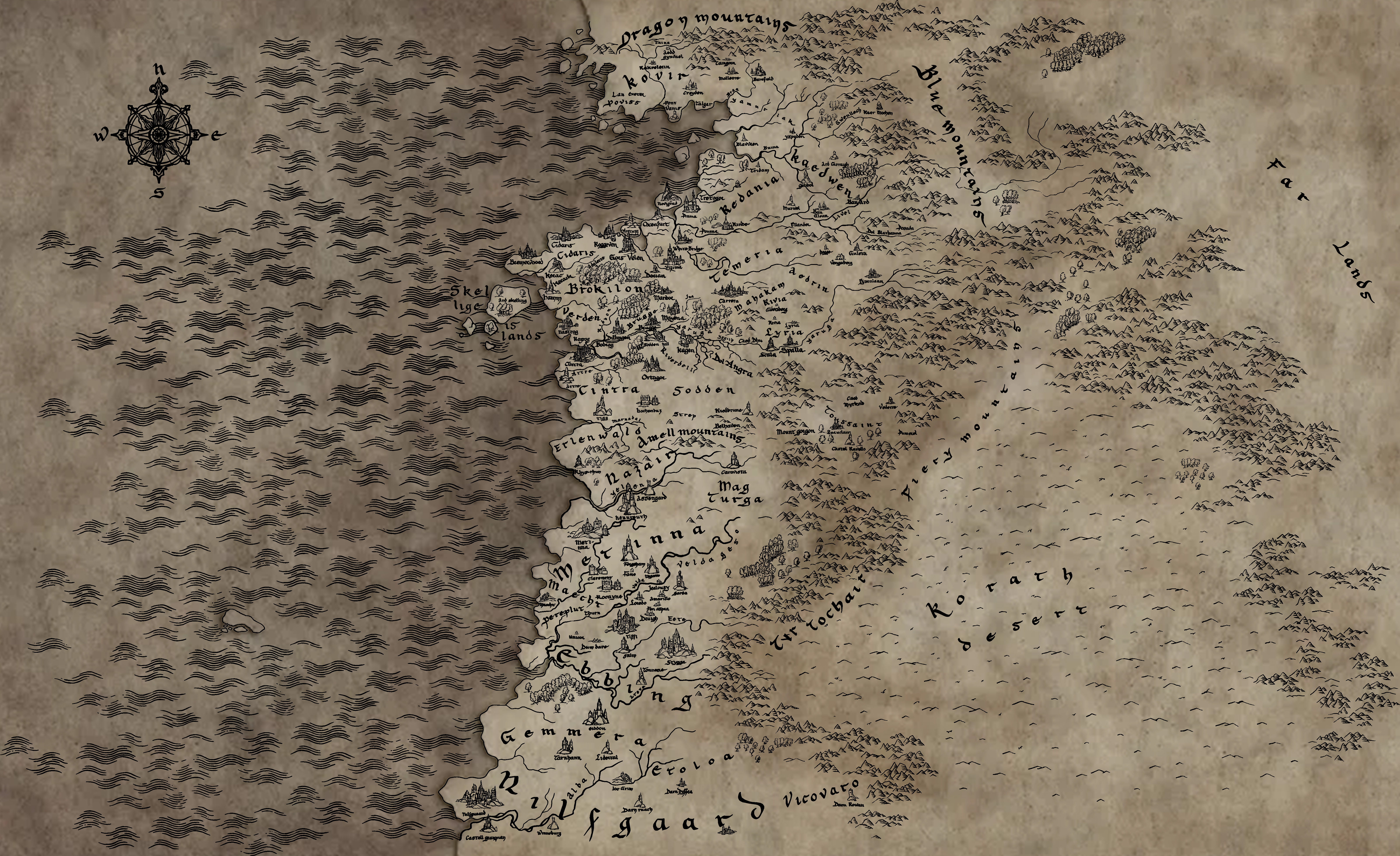 map of the witcher universe