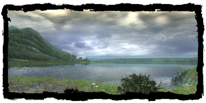 Vue du lac du vieux château