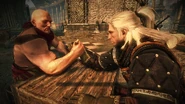 Geralt arm wrestling The Mighty Numa