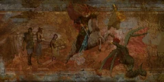 Fresco in dining hall at Kaer Morhen.
