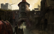 Trade Quarter by day concept painting