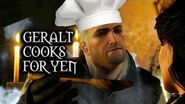 The Witcher 3 Wild Hunt - Geralt cooks for Yennefer (Deleted Kaer Morhen scene)