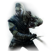 Geralt w pierwszej części gry „Wiedźmin”