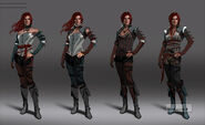 Concept art of Triss for The Witcher 3