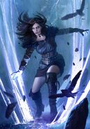 Card art in Template:Gwent standalone as: Yennefer: Enchantress