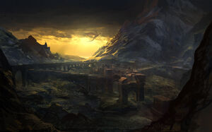 what looks to be a dragon in the distance