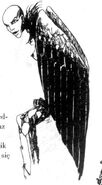 A harpy from Wiedźmin: Gra Wyobraźni PnP RPG. Illustration by Tomasz Łaz