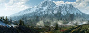 Skellige mountains in The Witcher 3