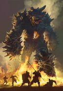 Gwent cardart neutral colossal ifrit