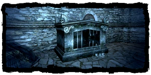 crumbling sarcophagus