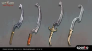 TWMS khopesh sketches.jpg (295 KB) Concept art for Khopesh, a steel sword in The Witcher: Monster Slayer inspired by Ancient Egyptian design.