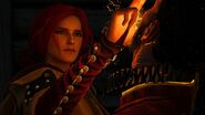 Triss casting a spell on Yamurlak in The Witcher 3