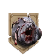 Cabeça de necroso como troféu em Monster Slayer