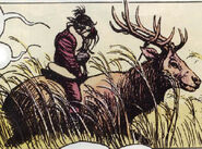Geralt and Aideen riding a deer comics